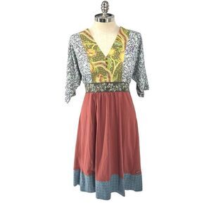 Matilda Jane Dress Women  L Floral Oh Liza You & Me‎ Multicolor Floral NWT